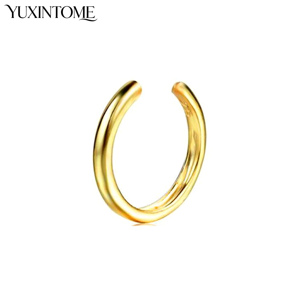 1PC 24k Gold-Plated Silver Spi - Ear Cuff No Piercing ulasan dan harga