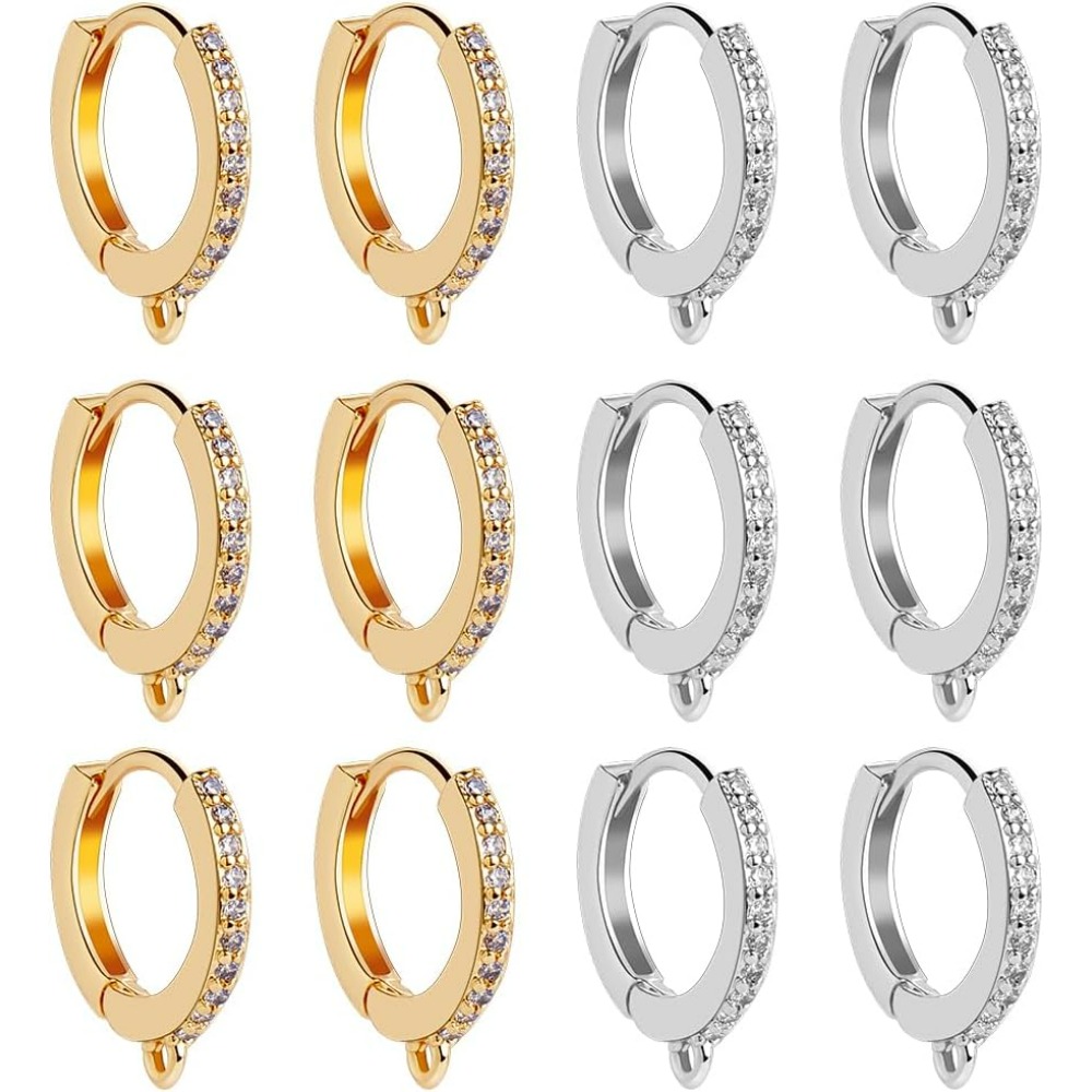 1 Box 12Pcs Round Leverback Ho - Gold Plated Ring ulasan dan harga