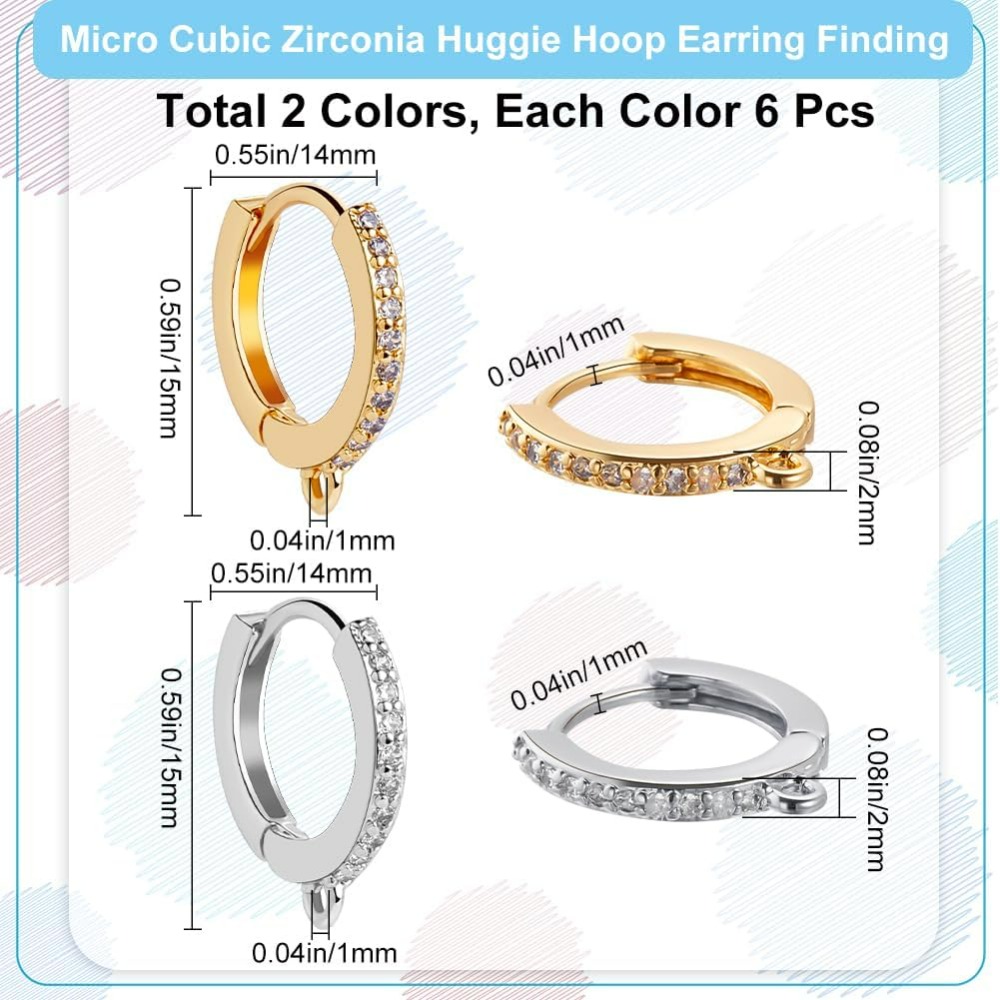 1 Box 12Pcs Round Leverback Ho - Gold Plated Ring ulasan dan harga