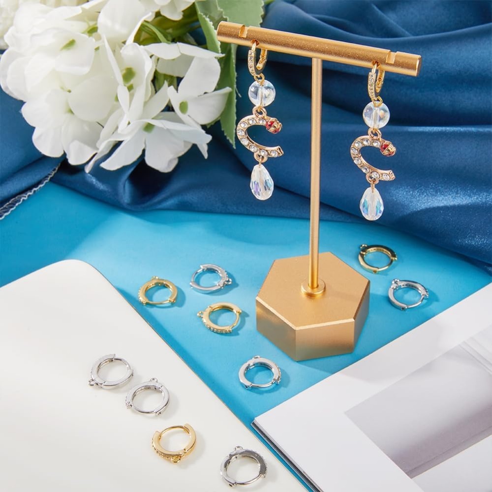 1 Box 12Pcs Round Leverback Ho - Gold Plated Ring ulasan dan harga