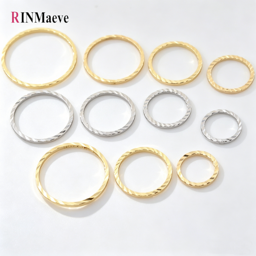 20PCS 10MM 12MM 18MM 14K Gold  - Gold Plated Ring ulasan dan harga