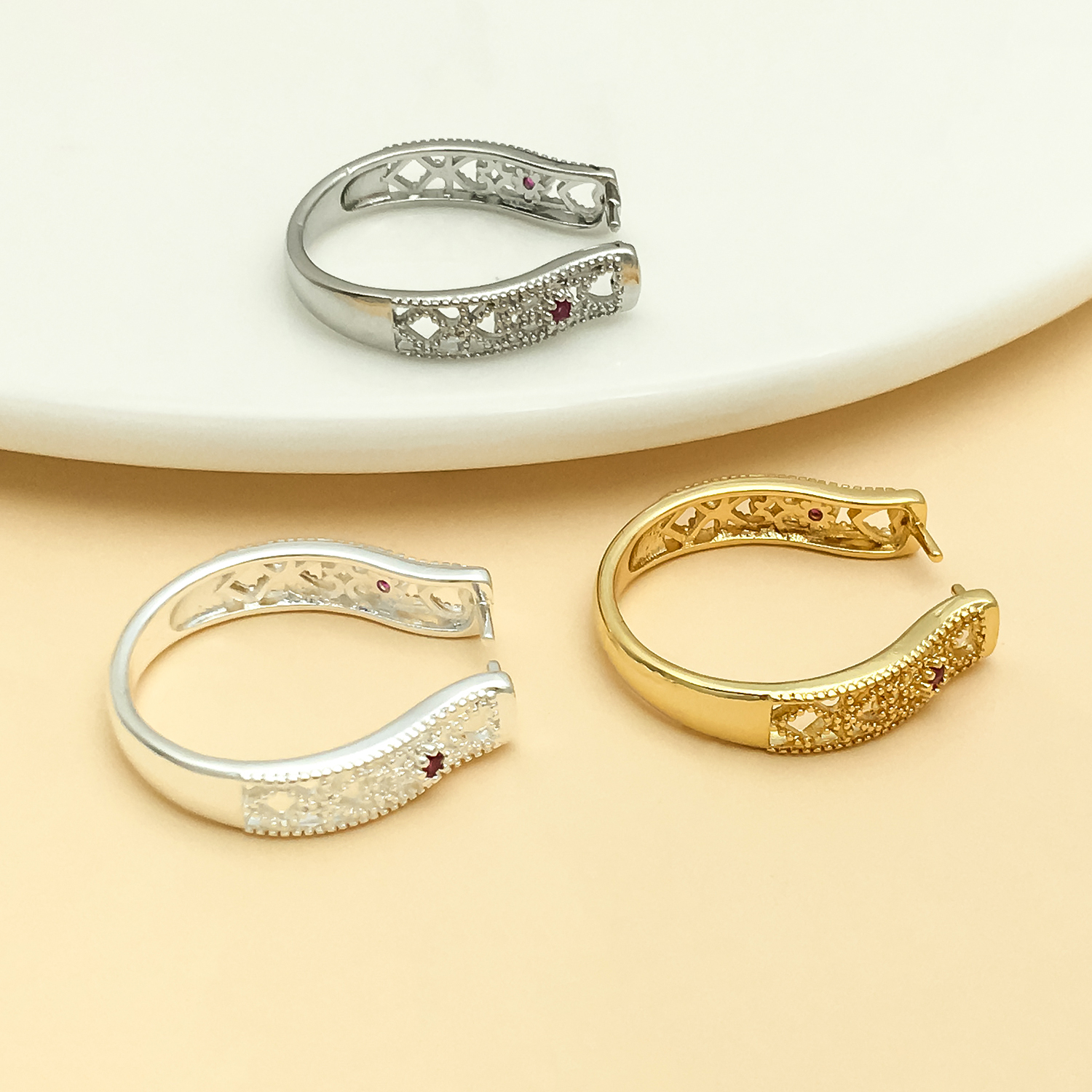 5pcs 18k gold-plated copper th - Gold Plated Ring ulasan dan harga
