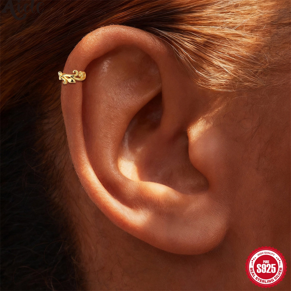 Aide 925 Sterling Silver Gold  - Ear Cuff No Piercing ulasan dan harga