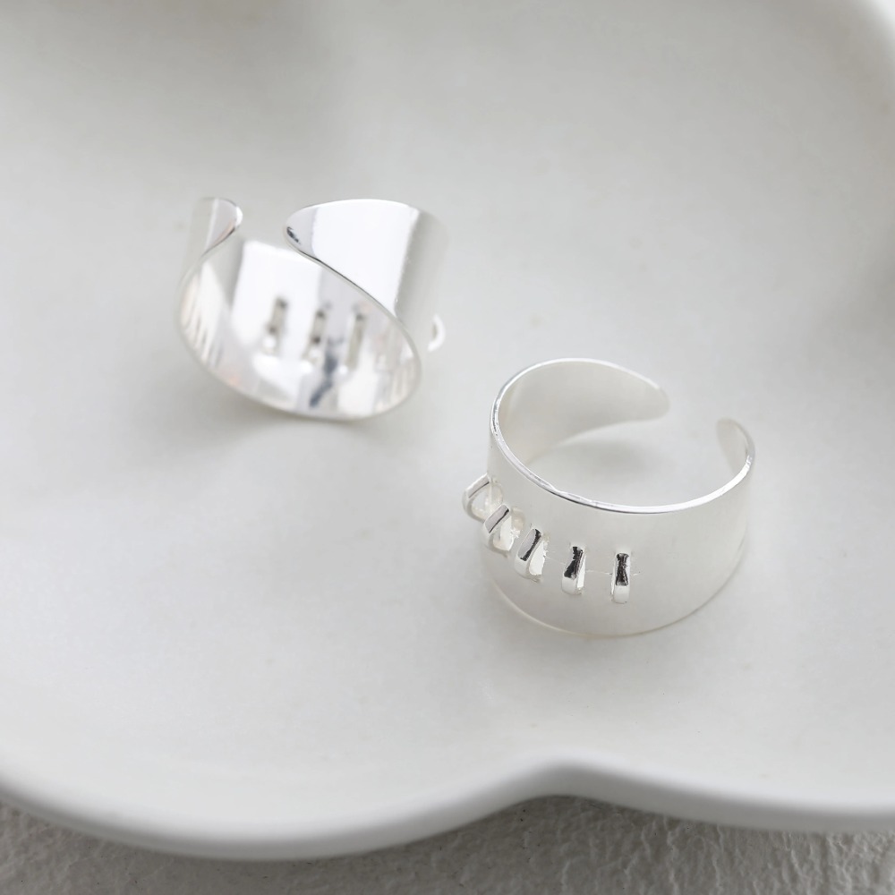 4PCS Brass Ring Settings with  - Gold Plated Ring ulasan dan harga