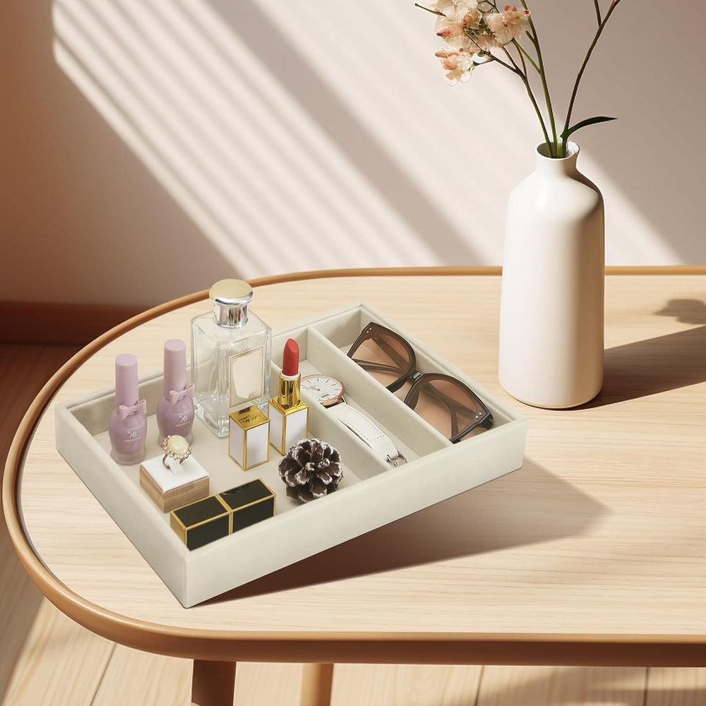 Beige 3 Grid Multi-Use Bedside - Jewelry Watches & Accessories ulasan dan harga