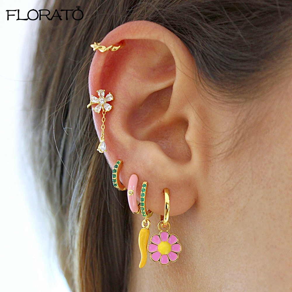 1PCS 18K Gold Earings Clip on  - Ear Cuff No Piercing ulasan dan harga