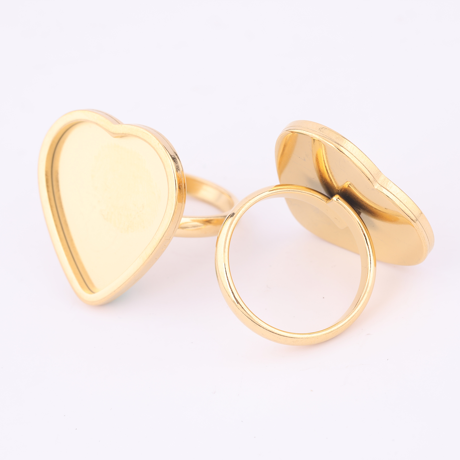 5pcs Stainless Steel Gold Plat - Gold Plated Ring ulasan dan harga