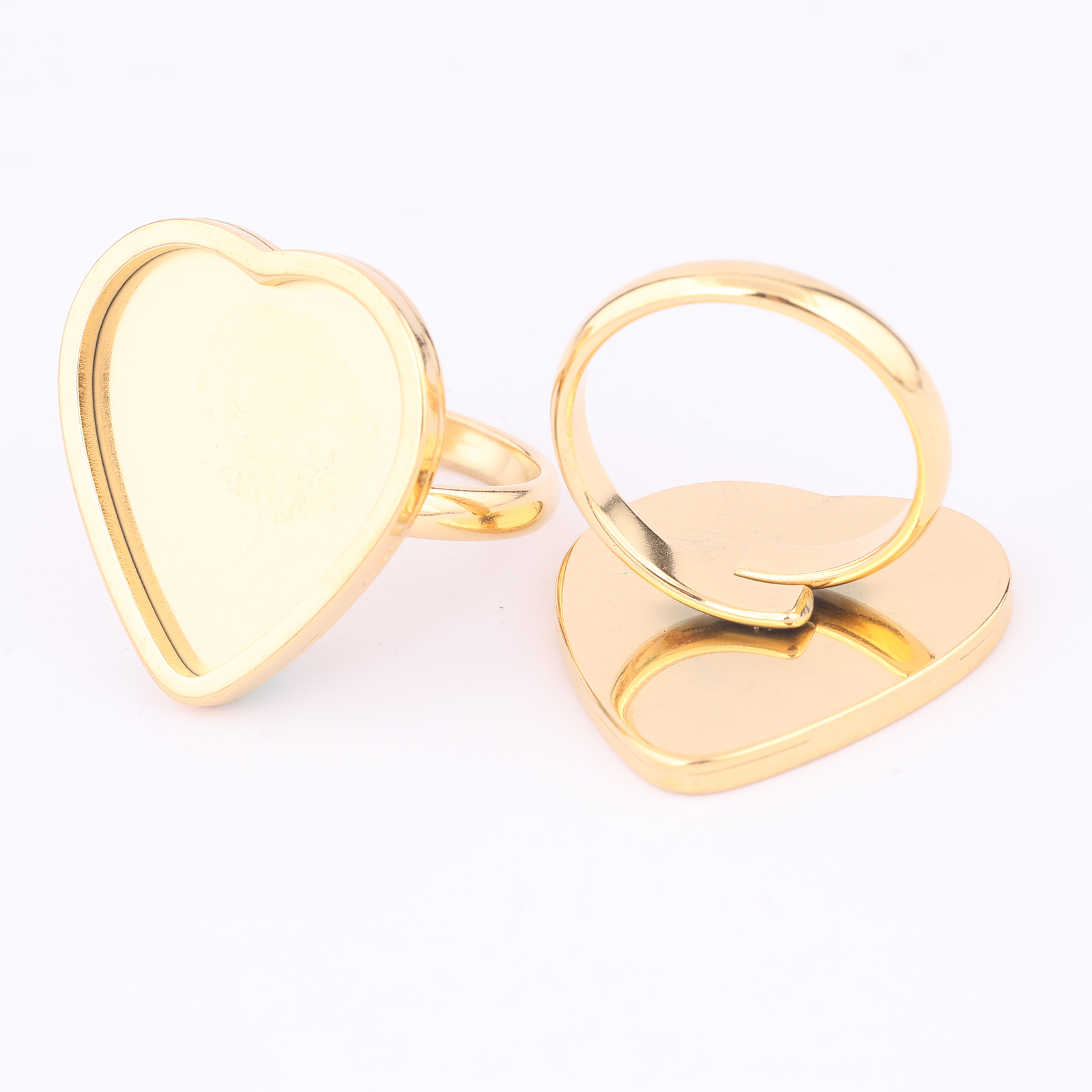 5pcs Stainless Steel Gold Plat - Gold Plated Ring ulasan dan harga