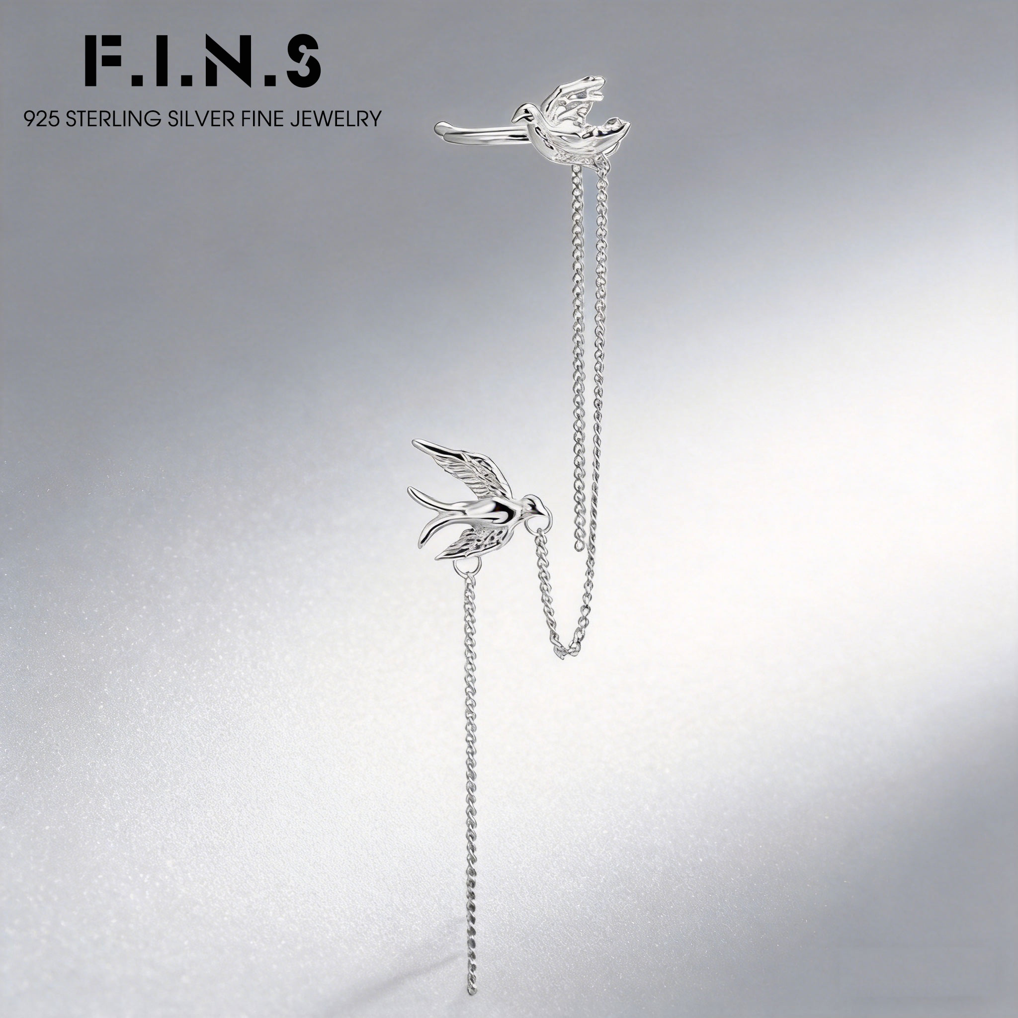 F.I.N.S Bird-Shaped S925 Sterl - Ear Cuff No Piercing ulasan dan harga