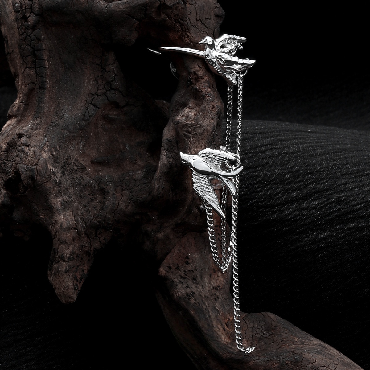F.I.N.S Bird-Shaped S925 Sterl - Ear Cuff No Piercing ulasan dan harga