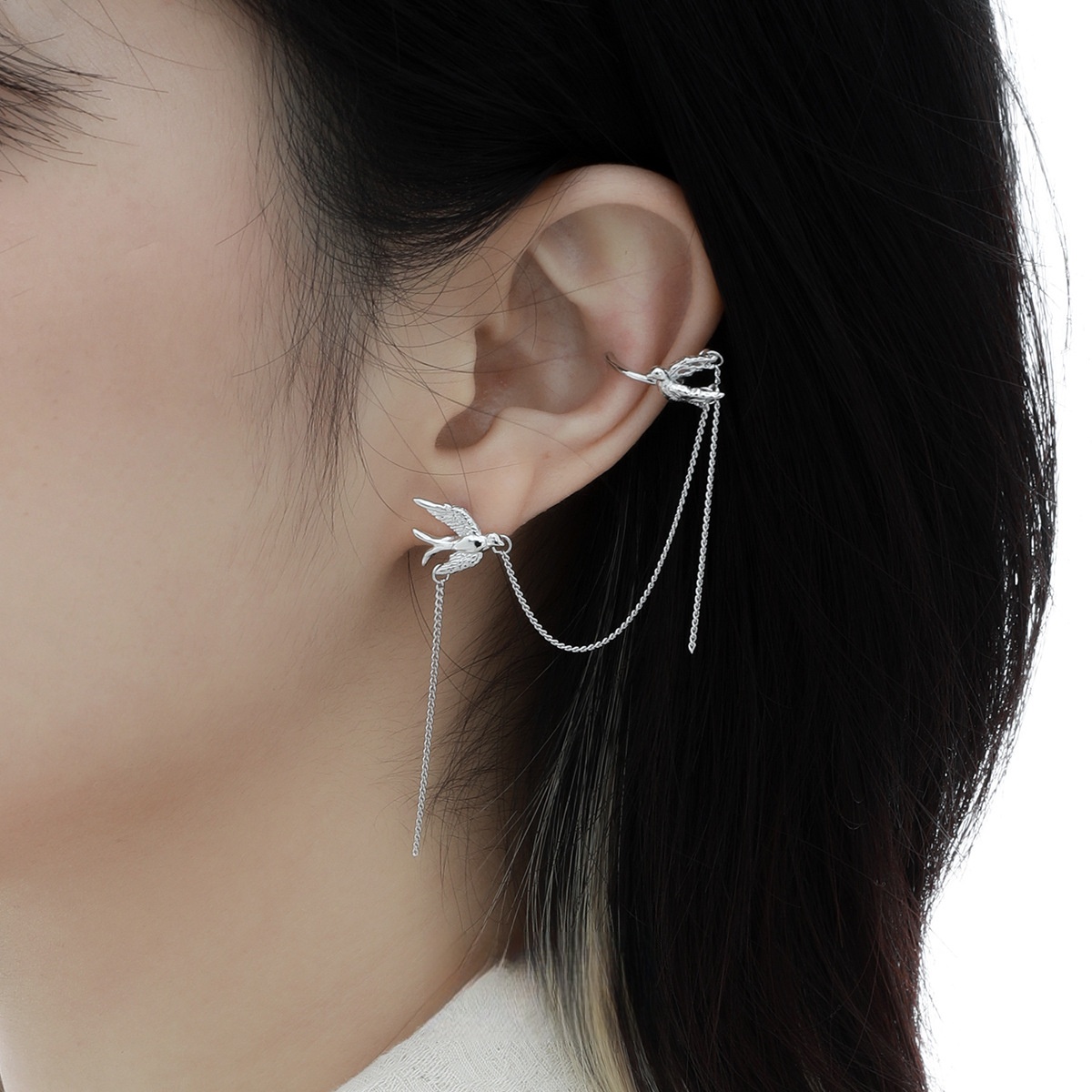 F.I.N.S Bird-Shaped S925 Sterl - Ear Cuff No Piercing ulasan dan harga