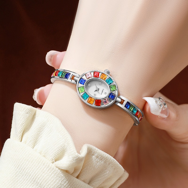 2pcs Elegant Colorful Rhinesto - Jewelry Watches For Women ulasan dan harga