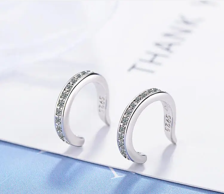 Simple Micro Pave 925 Sterling - Ear Cuff No Piercing ulasan dan harga