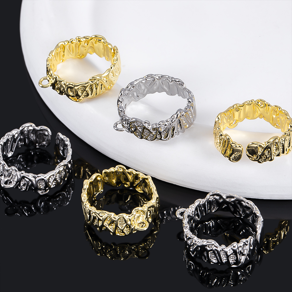 2Pcs Gold Plated Irregular Ope - Gold Plated Ring ulasan dan harga