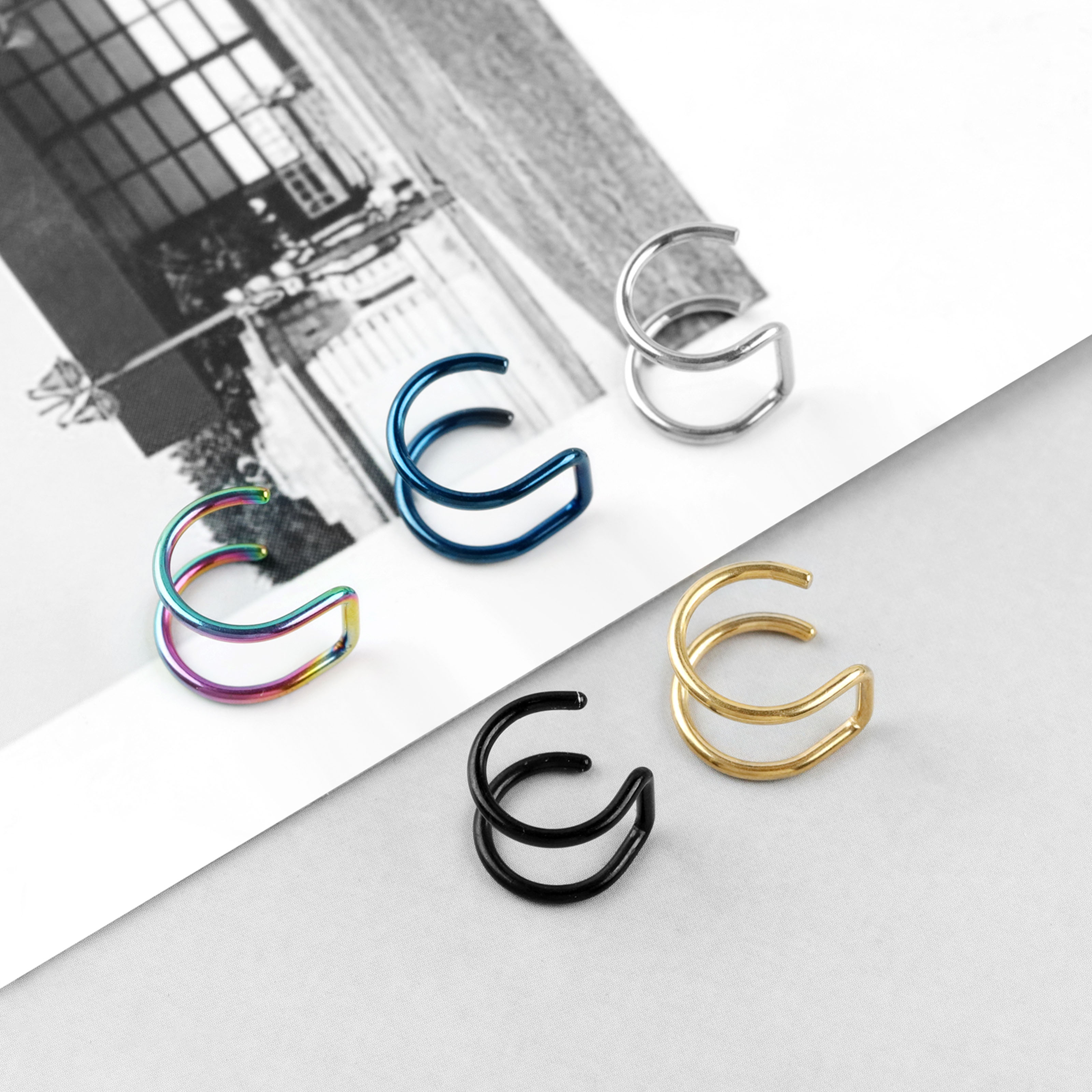 2pcs New No-Piercing Ear Cuffs - Ear Cuff No Piercing ulasan dan harga